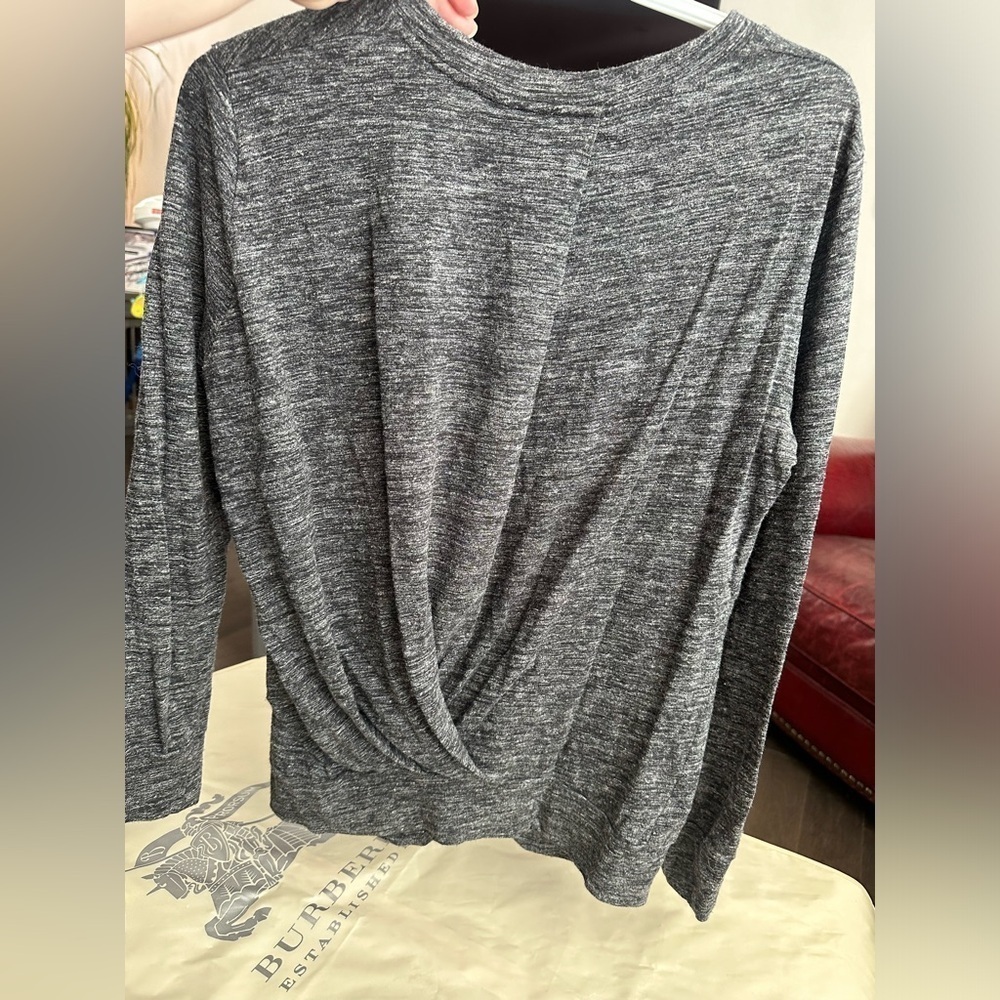 Burberry Brit Heathered Fitted Long Sleeve Top